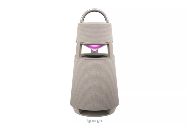 høyttaler| LG xboom 360 omnidireksjonell lyd bærbar trådløs bluetooth-høyttaler med stemningsbelysning - beige J62J4297