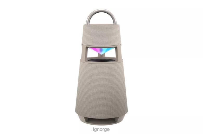 høyttaler| LG xboom 360 omnidireksjonell lyd bærbar trådløs bluetooth-høyttaler med stemningsbelysning - beige J62J4297