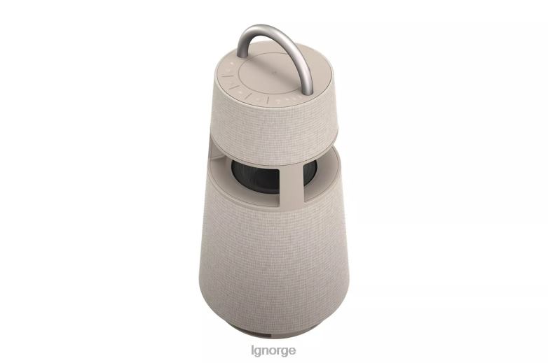 høyttaler| LG xboom 360 omnidireksjonell lyd bærbar trådløs bluetooth-høyttaler med stemningsbelysning - beige J62J4297
