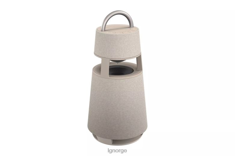 høyttaler| LG xboom 360 omnidireksjonell lyd bærbar trådløs bluetooth-høyttaler med stemningsbelysning - beige J62J4297