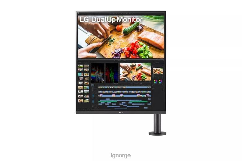 overvåke| LG 28" 16:18 dualup-skjerm med ergo-stativ og usb type-c J62J4404