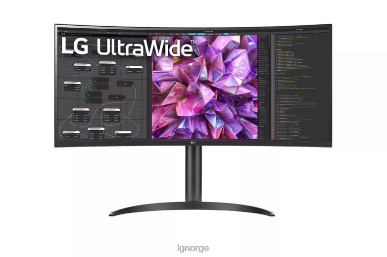 overvåke| LG 34" buet ultrawideqhd ips hdr 10 innebygd kvm-skjerm med usb type-c J62J4392