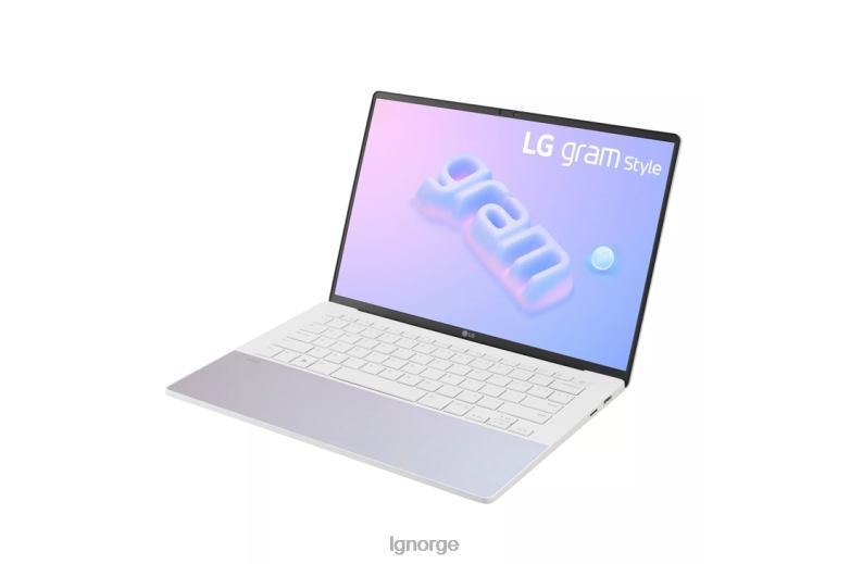 apparat| LG gram style 14'' oled bærbar PC, Intel 13th gen core i7 evo-plattform, Windows 11 home, 16gb ram, 512gb ssd, dynamisk hvit J62J4385