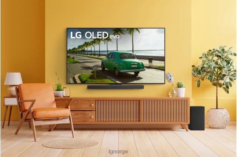 apparat| LG soundbar c (sc9) perfekt matching for oled evo c-serien TV med imaxenhanced og dolby atmos J62J4310